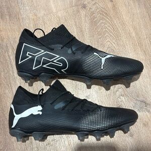 Puma Future Match 7 FG/AG Black and White Soccer Cleats